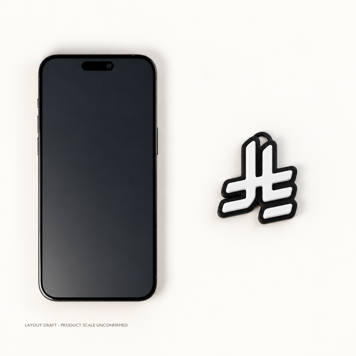 تعليقة رمز الريال السعودي بجانب هاتف، مقارنة حجم توضيحية غير مقياسية — صورة توضيحية